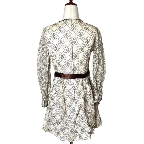 Vintage 1960s Bobbi Brooks Lace Mini Dress S/M - Picture 2 of 10